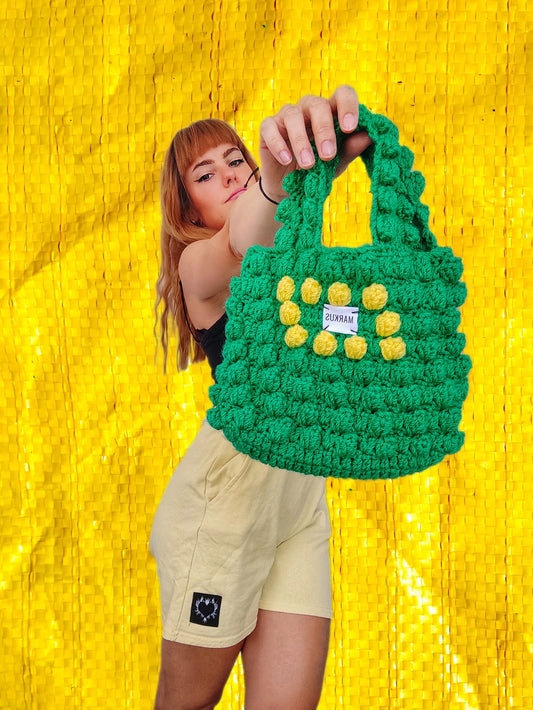 Sac à main au crochet effet matelassé femme